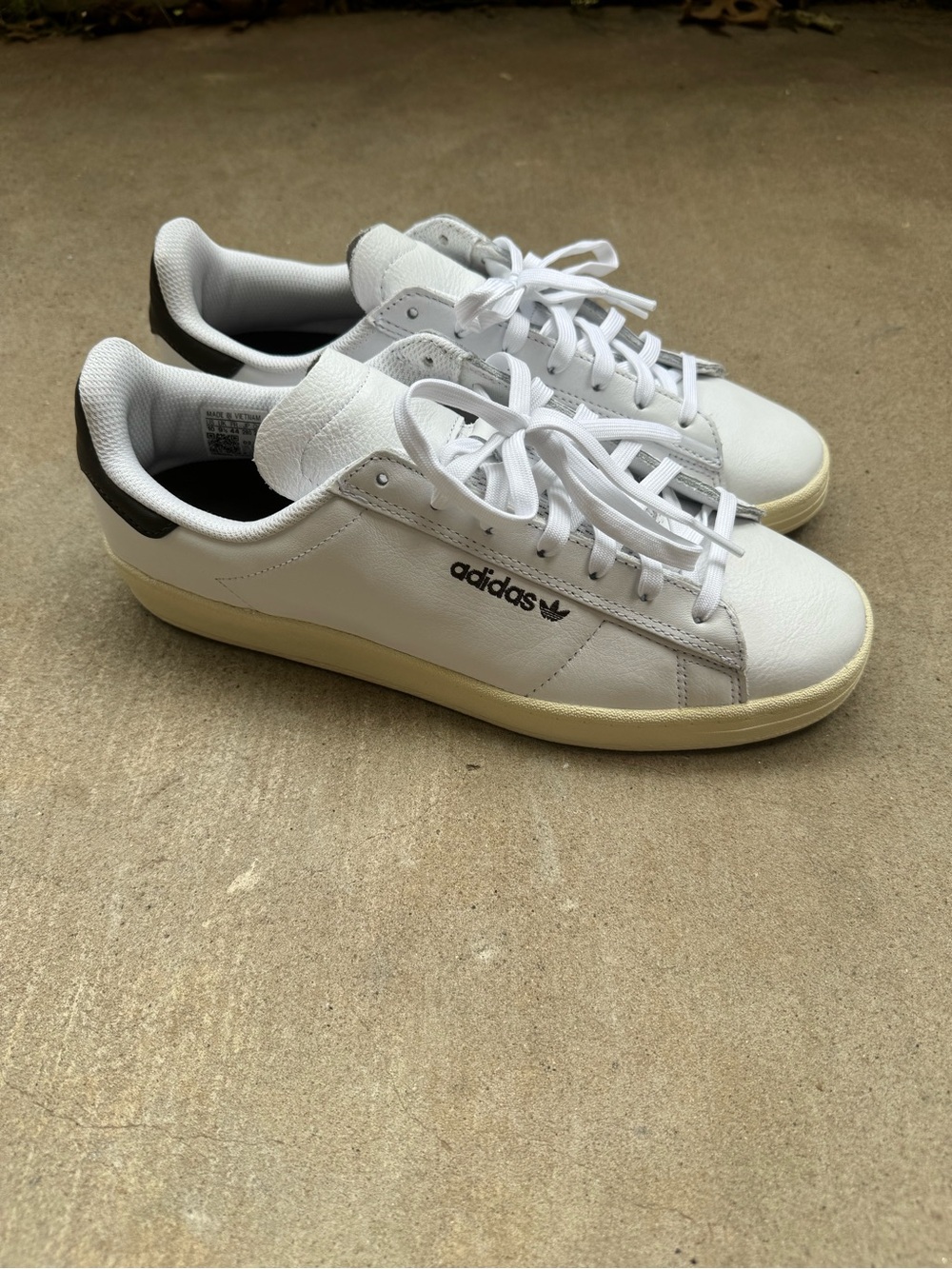 Adidas Campus Adv White Leather Sneakers Size 10